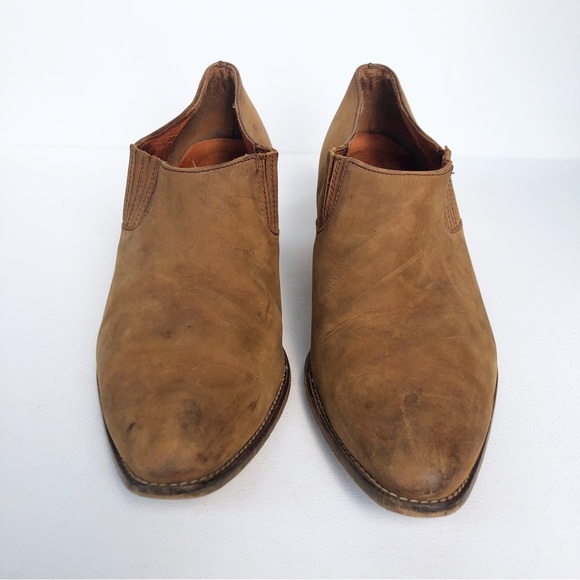 Madewell The Erin Western Ankle Boot Size 11 Tan Brown Leather Point Toe Booties - Picture 3 of 12